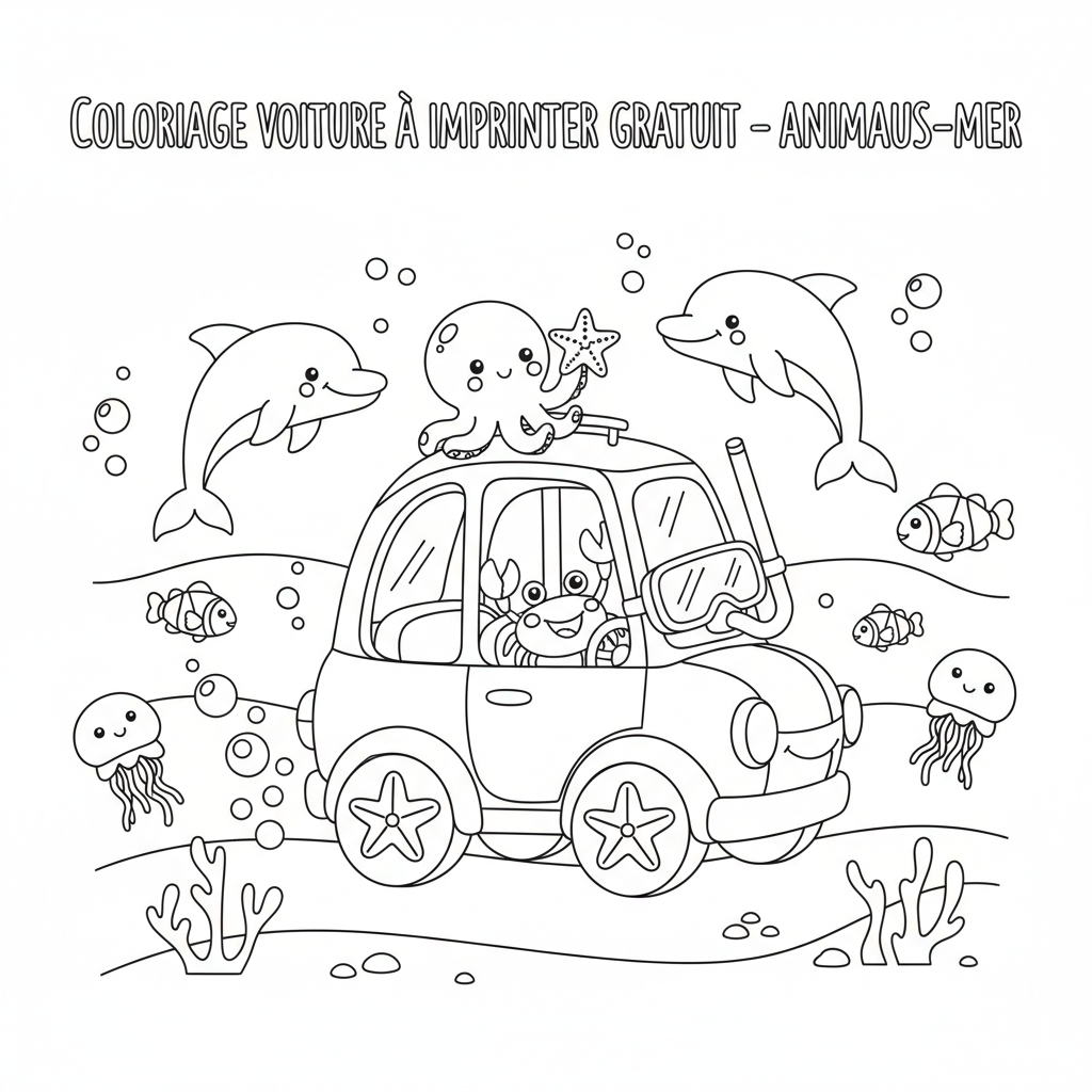 Coloriage Voiture À Imprimer Gratuit pour les Enfants