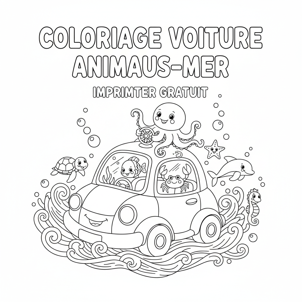 Coloriage coloriage voiture à imprimer gratuit 2