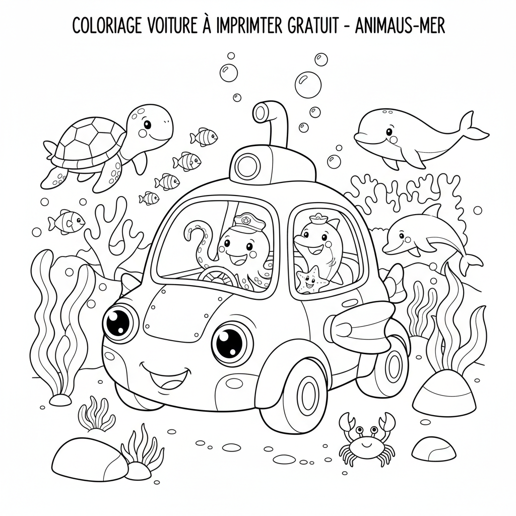 Coloriage coloriage voiture à imprimer gratuit 3