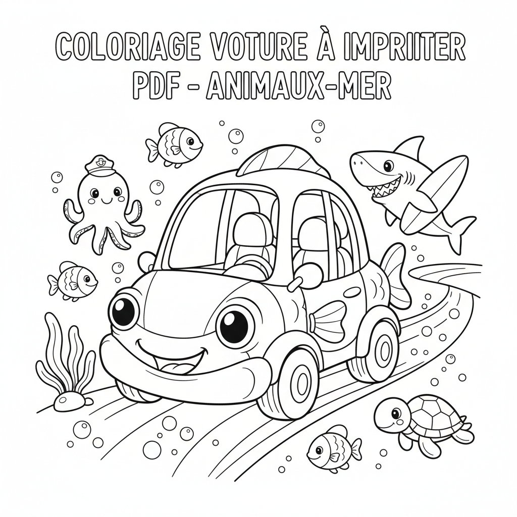Coloriage coloriage voiture à imprimer pdf 4