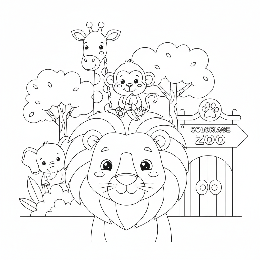 Coloriage coloriage zoo 4