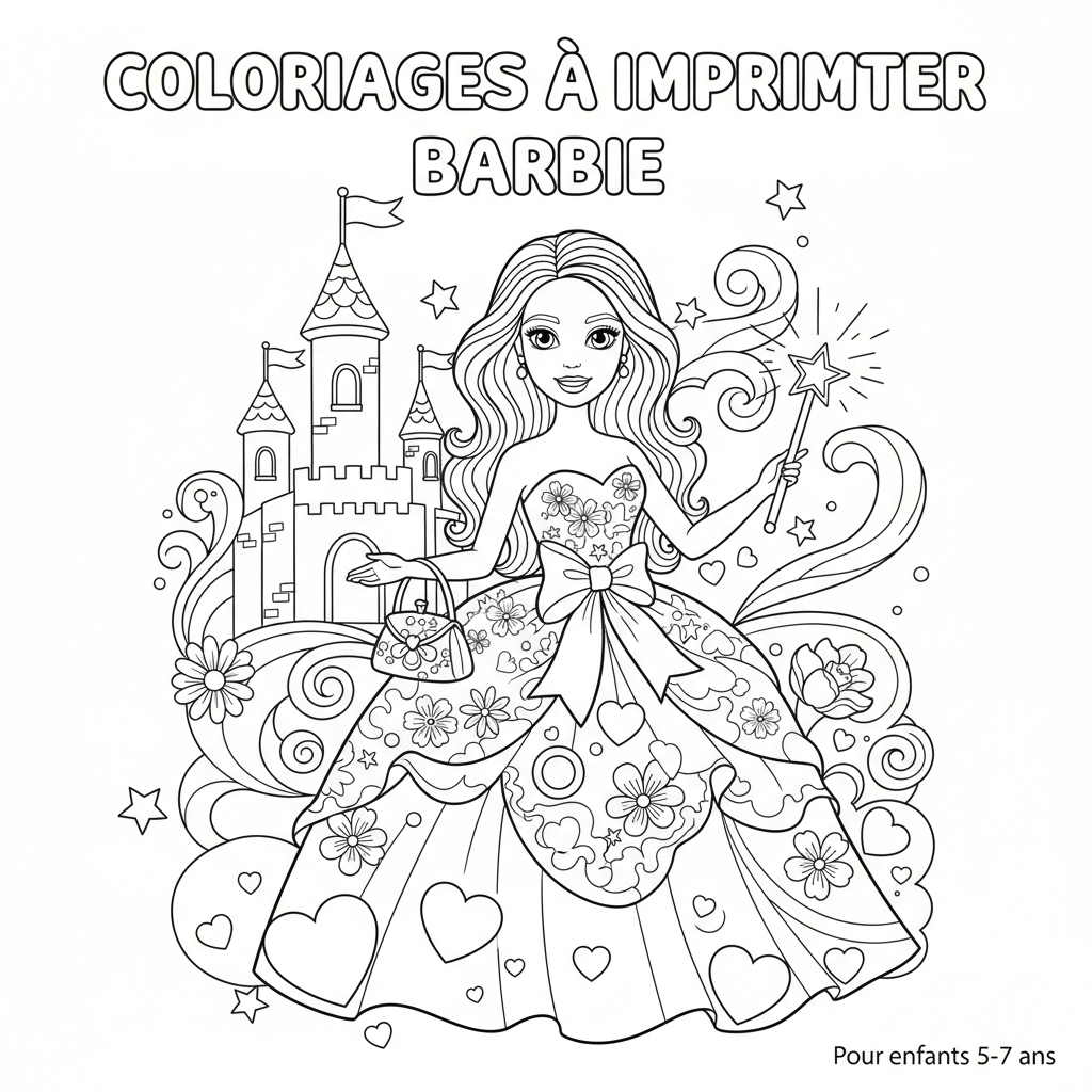 Coloriage coloriages à imprimer barbie 2