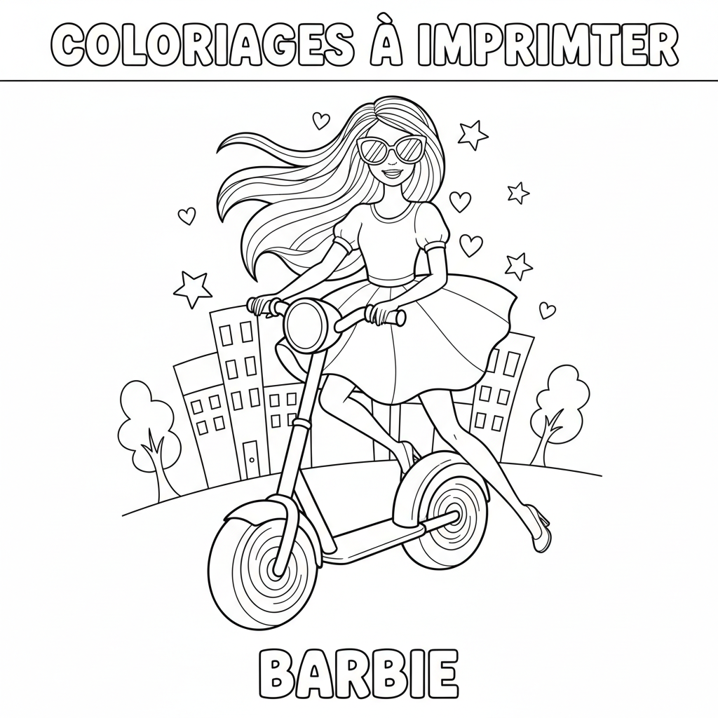 Coloriage coloriages à imprimer barbie 5