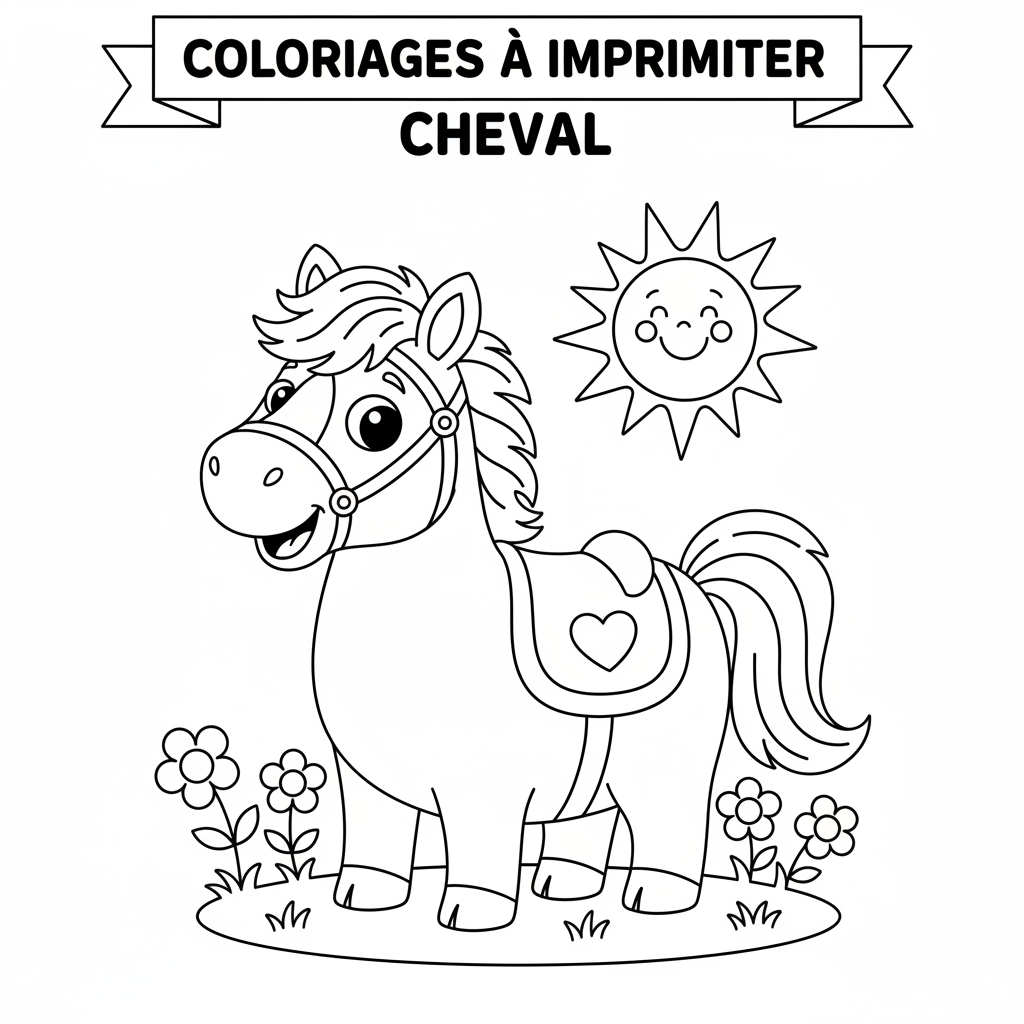 Coloriage coloriages à imprimer cheval