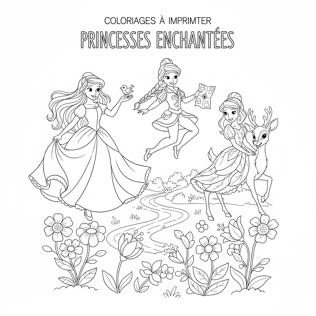 Coloriage coloriages à imprimer disney princesses 5