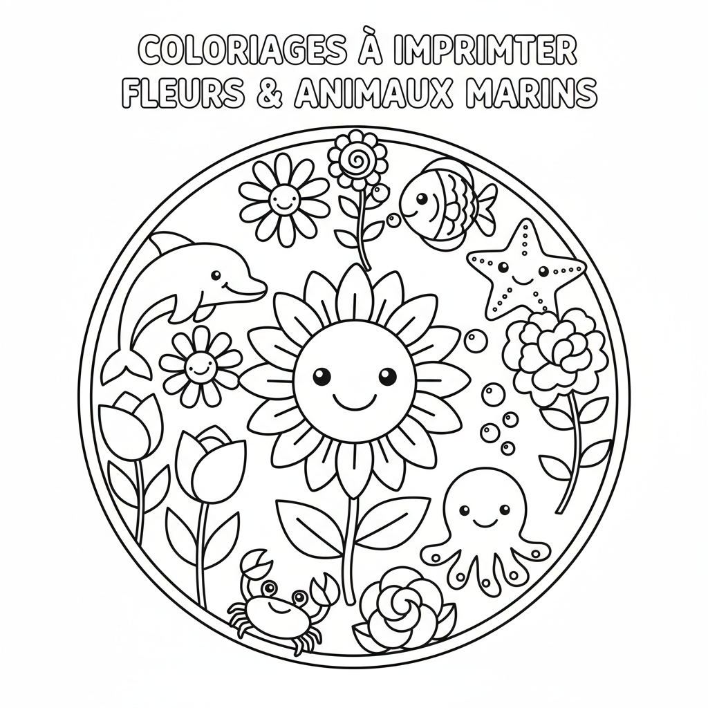 Coloriage coloriages à imprimer fleurs