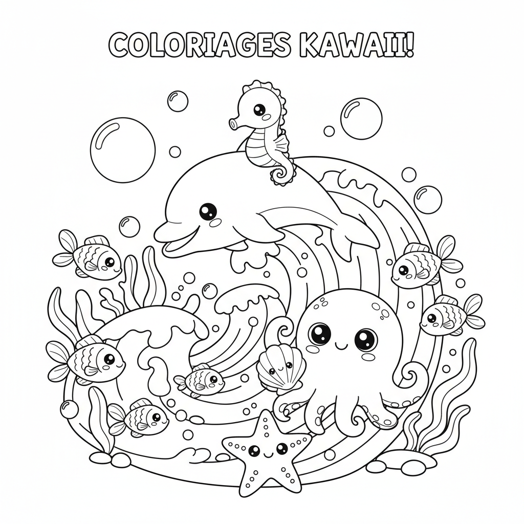 Coloriage coloriages à imprimer kawaii 5