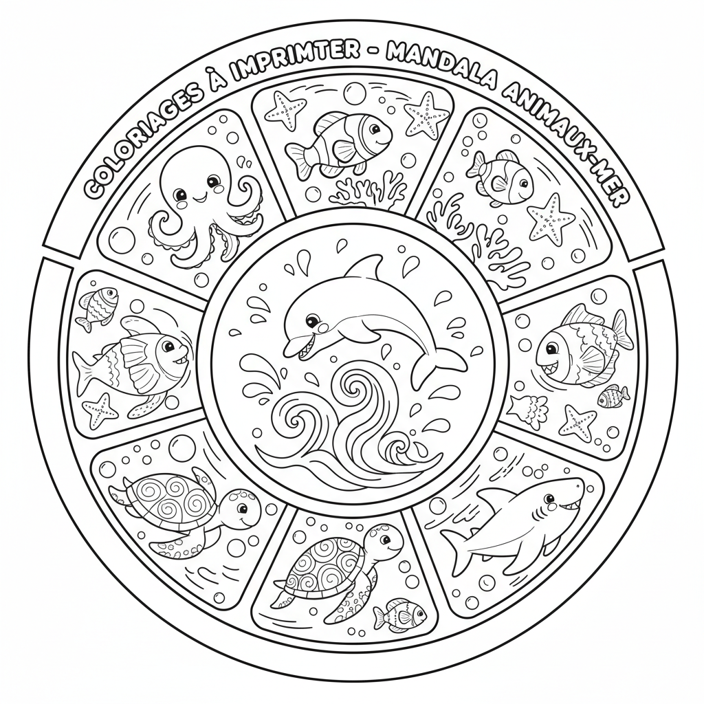 Coloriage coloriages à imprimer mandala 5