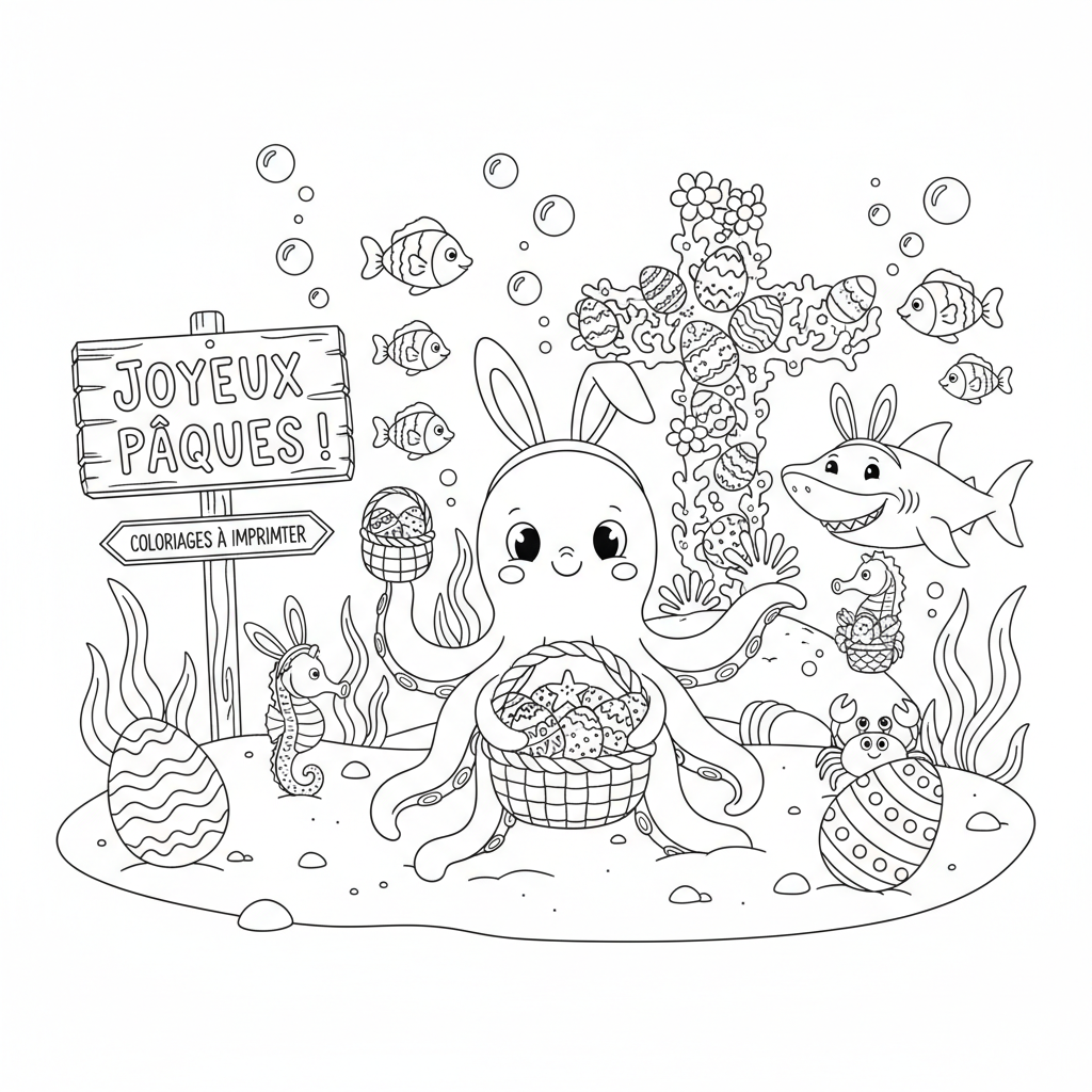 Coloriage coloriages à imprimer paques 3