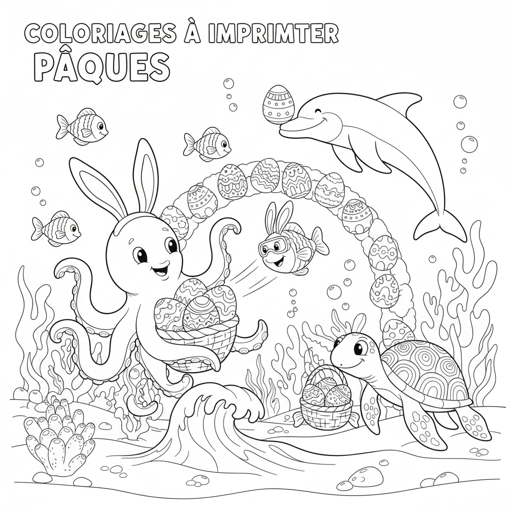 Coloriage coloriages à imprimer paques 5