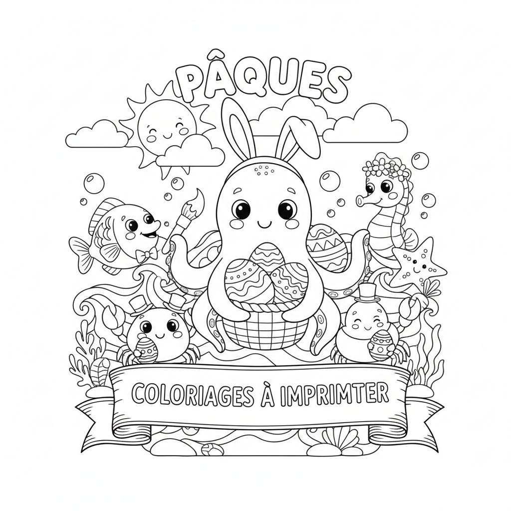 Coloriage coloriages a imprimer paques 4