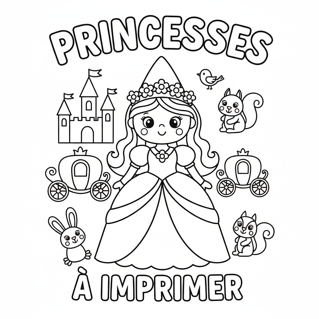 Dessins de Coloriages À Imprimer Princesses Disney à Imprimer