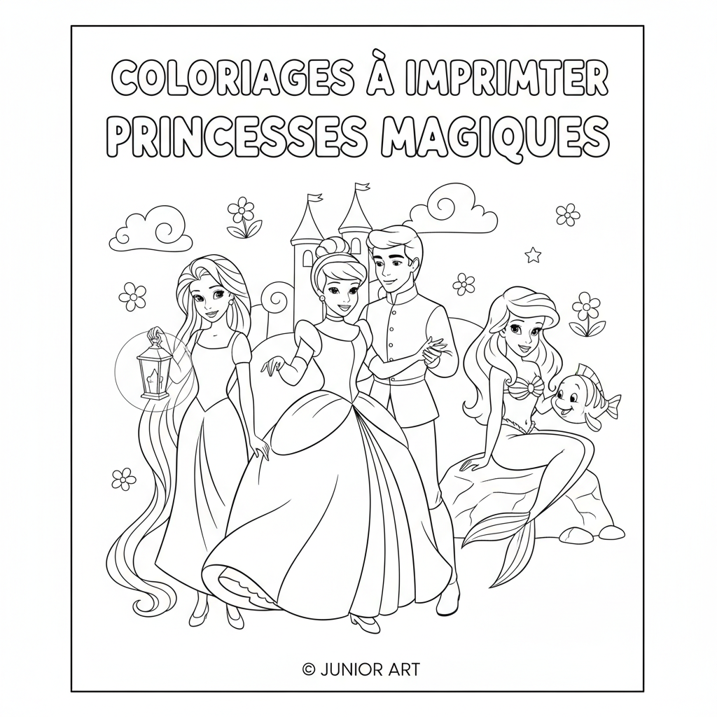 Coloriage coloriages à imprimer princesses disney 2
