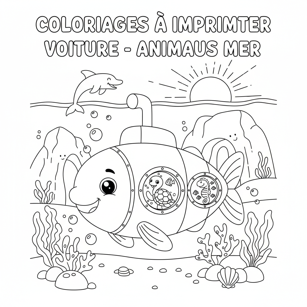 Coloriage coloriages à imprimer voiture 3
