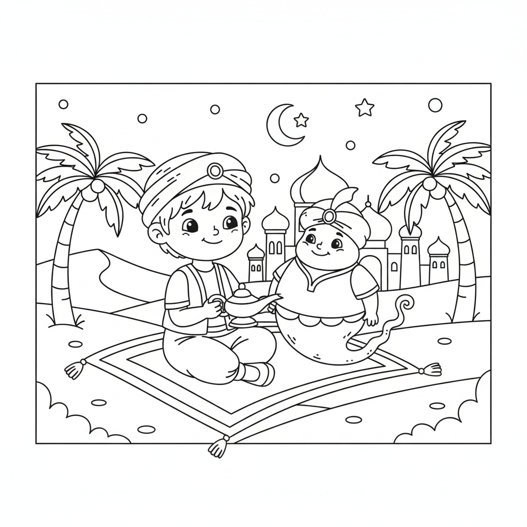 Coloriage coloriages aladdin 2