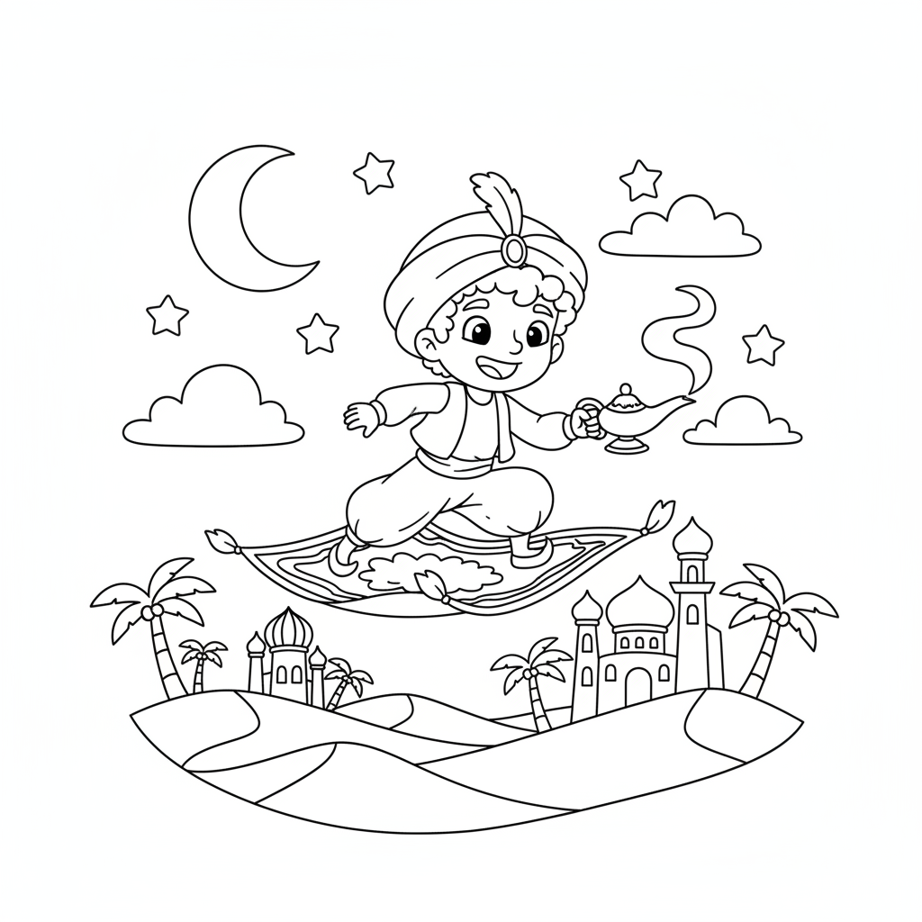 Coloriage coloriages aladdin 3