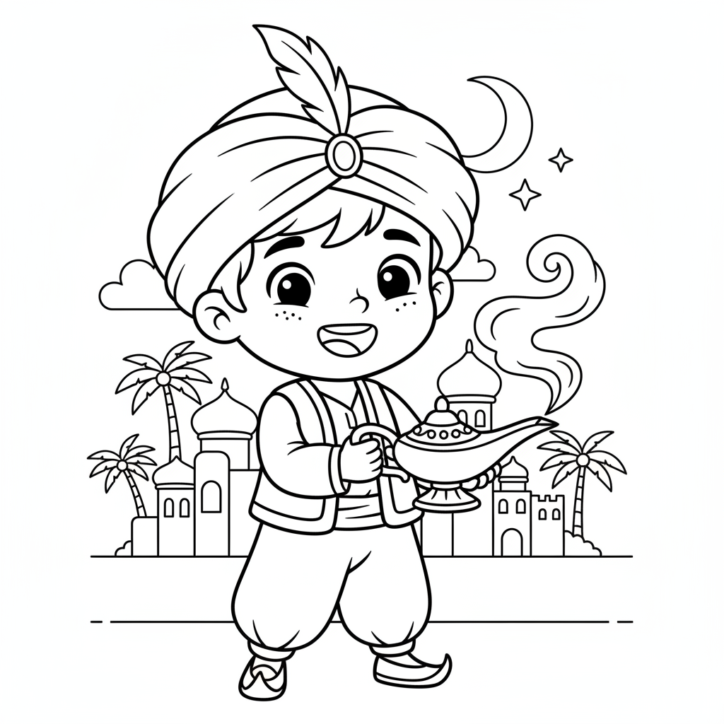 Coloriage coloriages aladdin 4