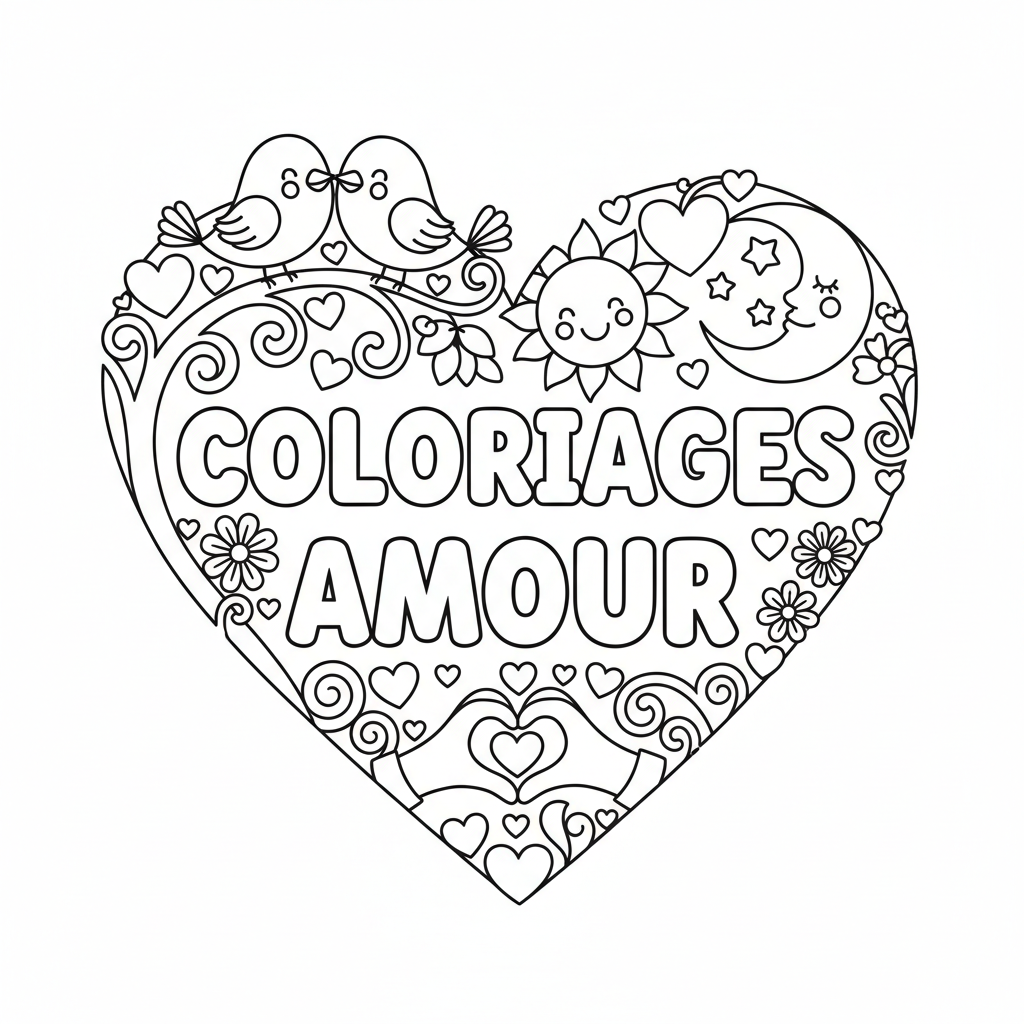 Coloriage coloriages amour 2