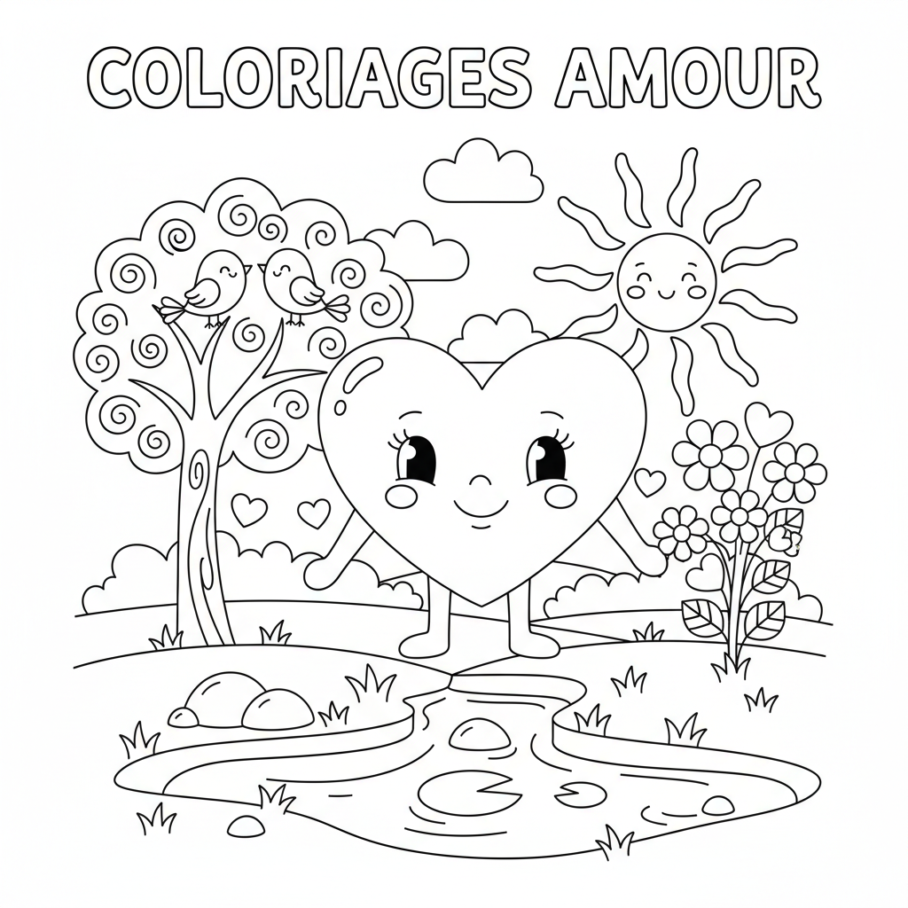 Coloriage coloriages amour 3