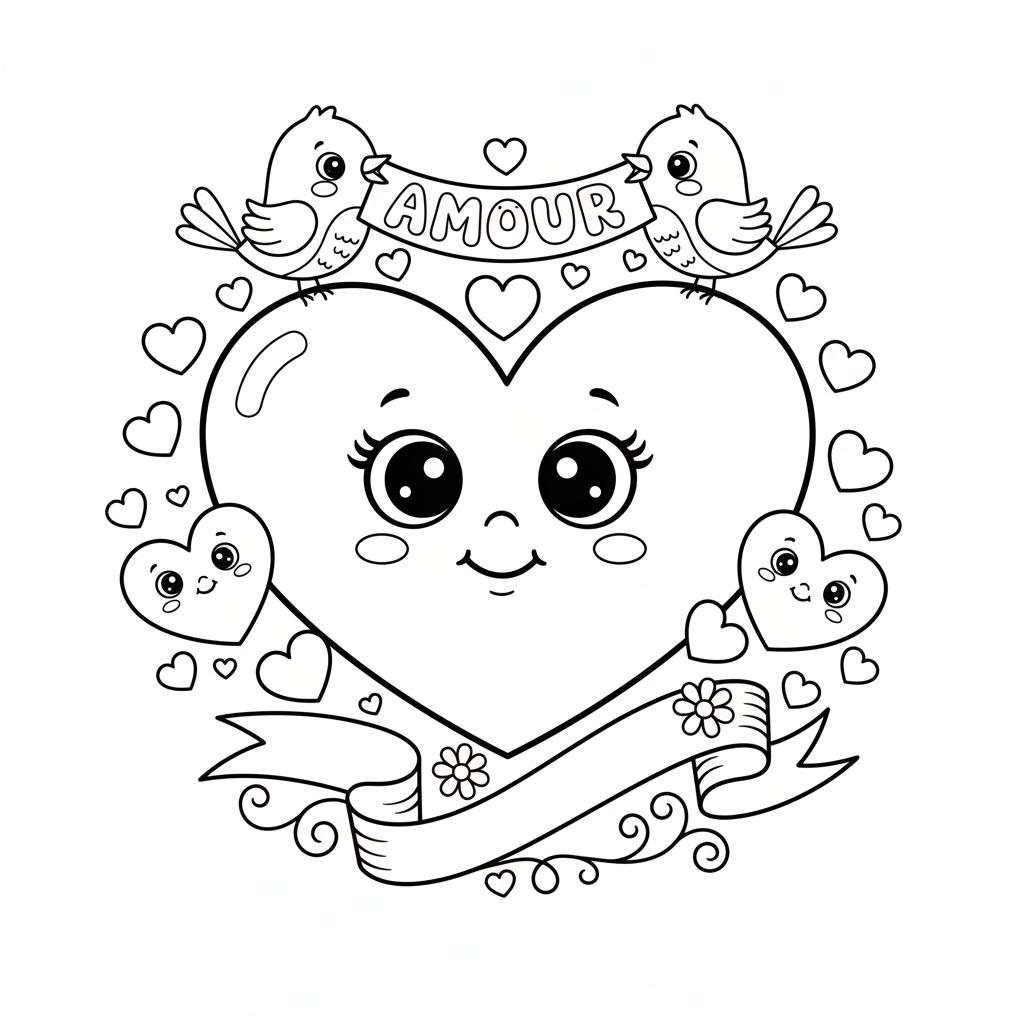 Coloriage coloriages amour 4