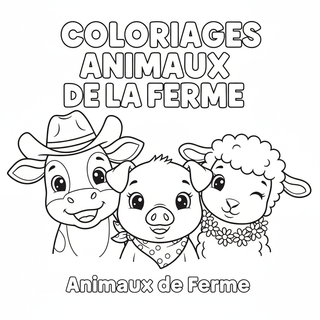 Coloriage coloriages animaux de la ferme 4