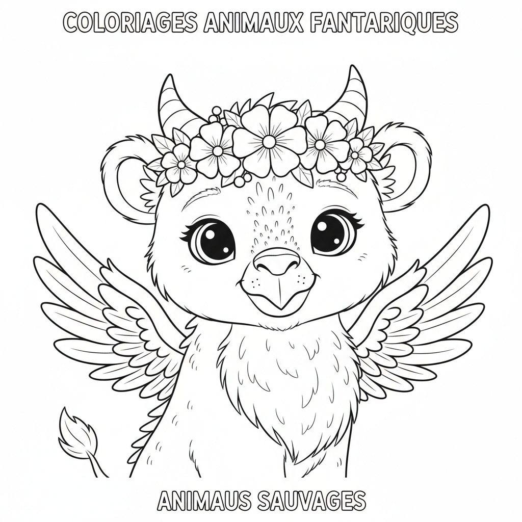 Coloriage coloriages animaux fantastiques 4