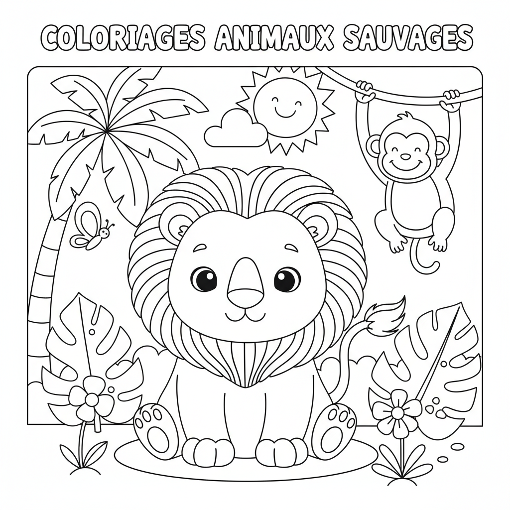 Coloriage Coloriages Animaux Sauvages Gratuit à Imprimer