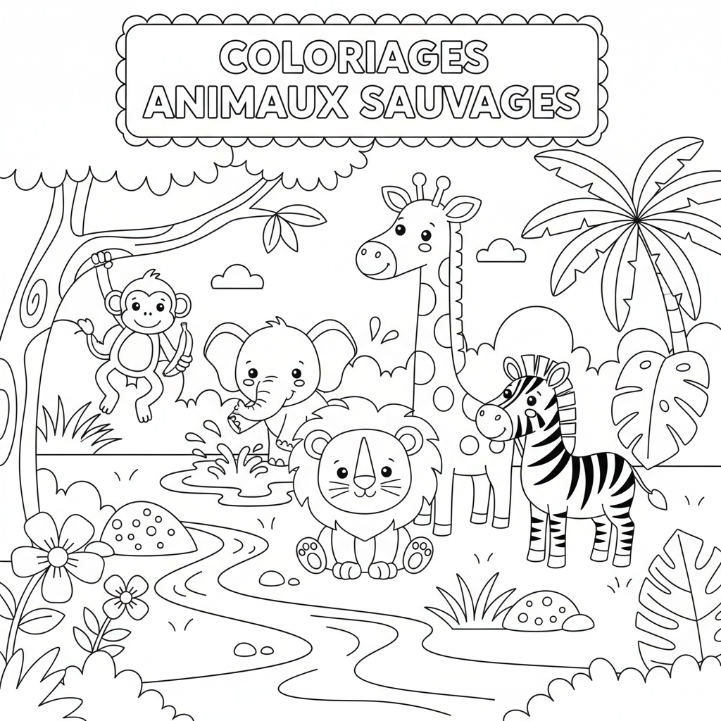Coloriage coloriages animaux sauvages 3