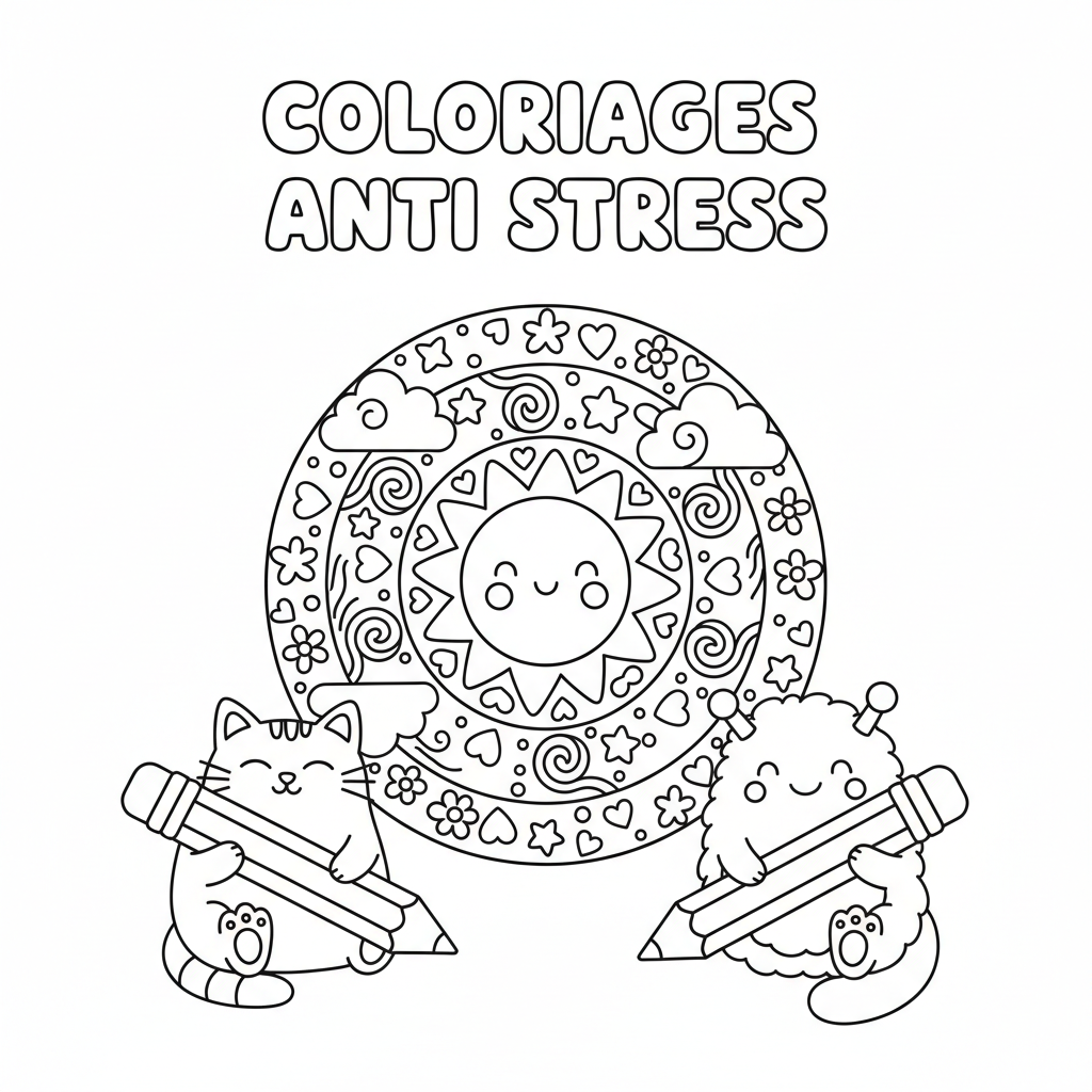 Coloriages Anti Stress Gratuits à Imprimer pour se Détendre