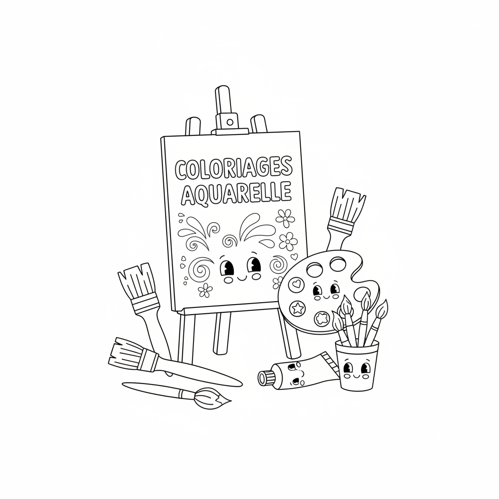 Coloriage coloriages aquarelle 2