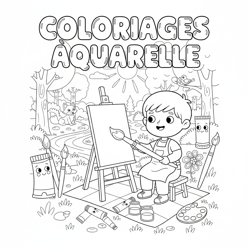 Coloriage coloriages aquarelle 3