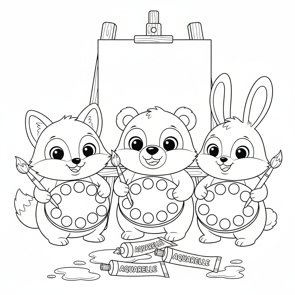 Coloriage coloriages aquarelle 4