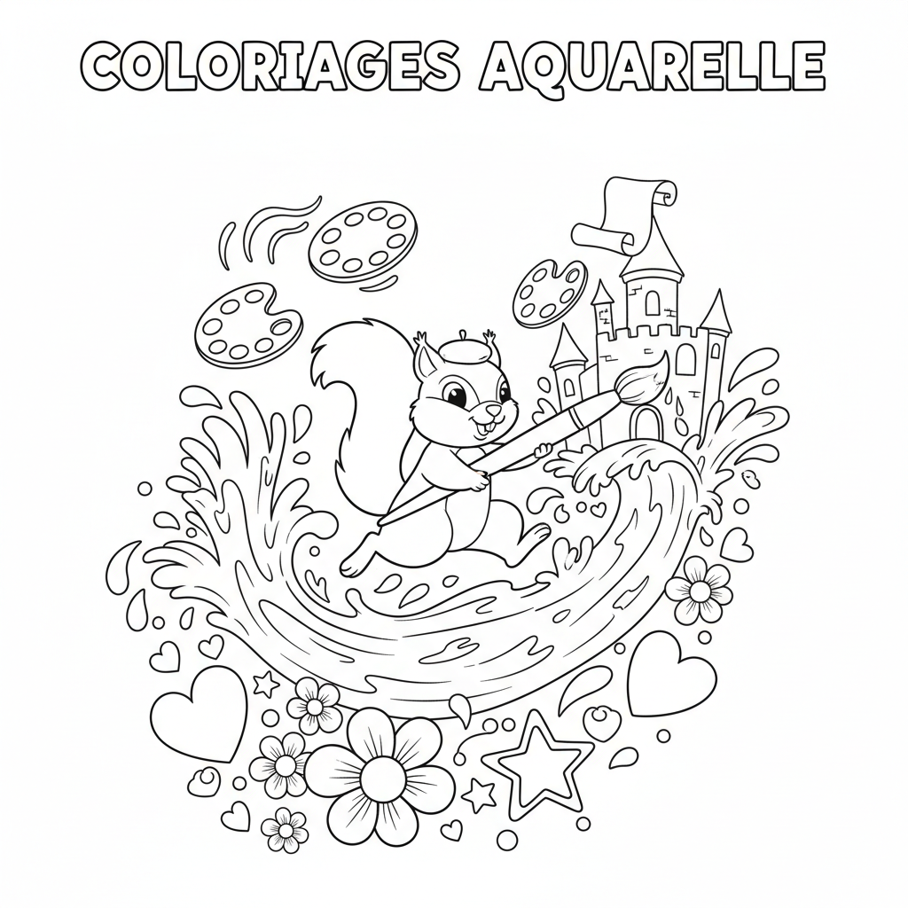 Coloriage coloriages aquarelle 5