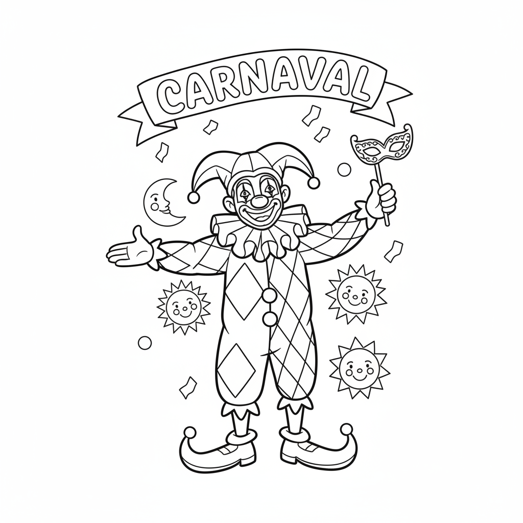 Coloriage coloriages arlequin 2