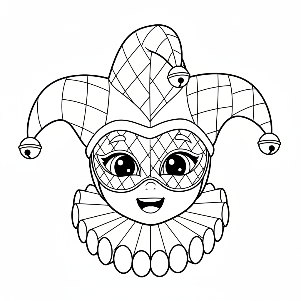 Coloriage coloriages arlequin 4