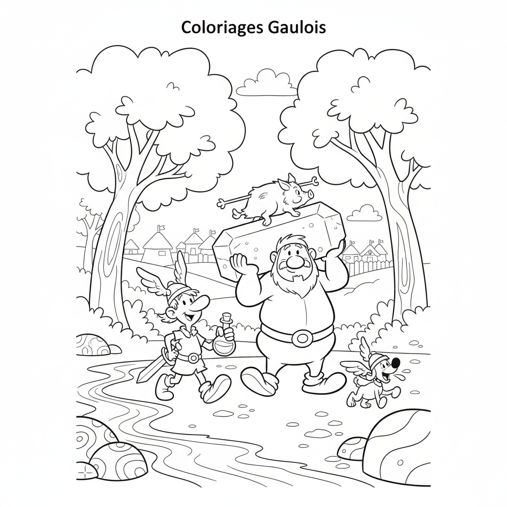 Coloriage coloriages asterix et obelix 3