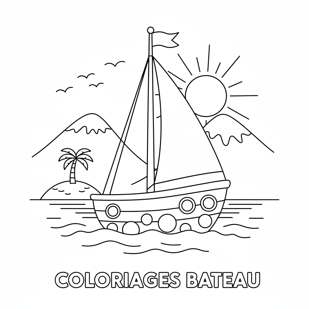 Coloriage coloriages bateau 3