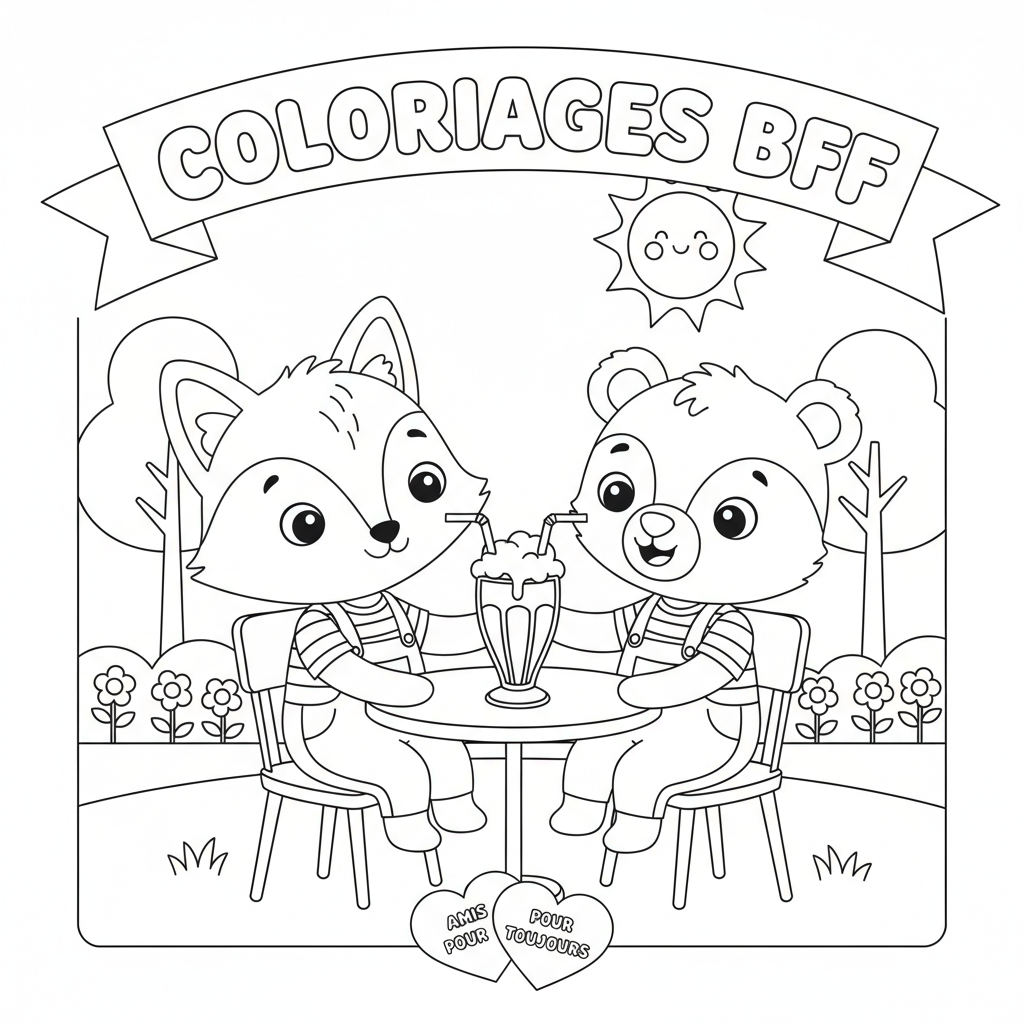Coloriage Coloriages Bff Gratuit à Imprimer
