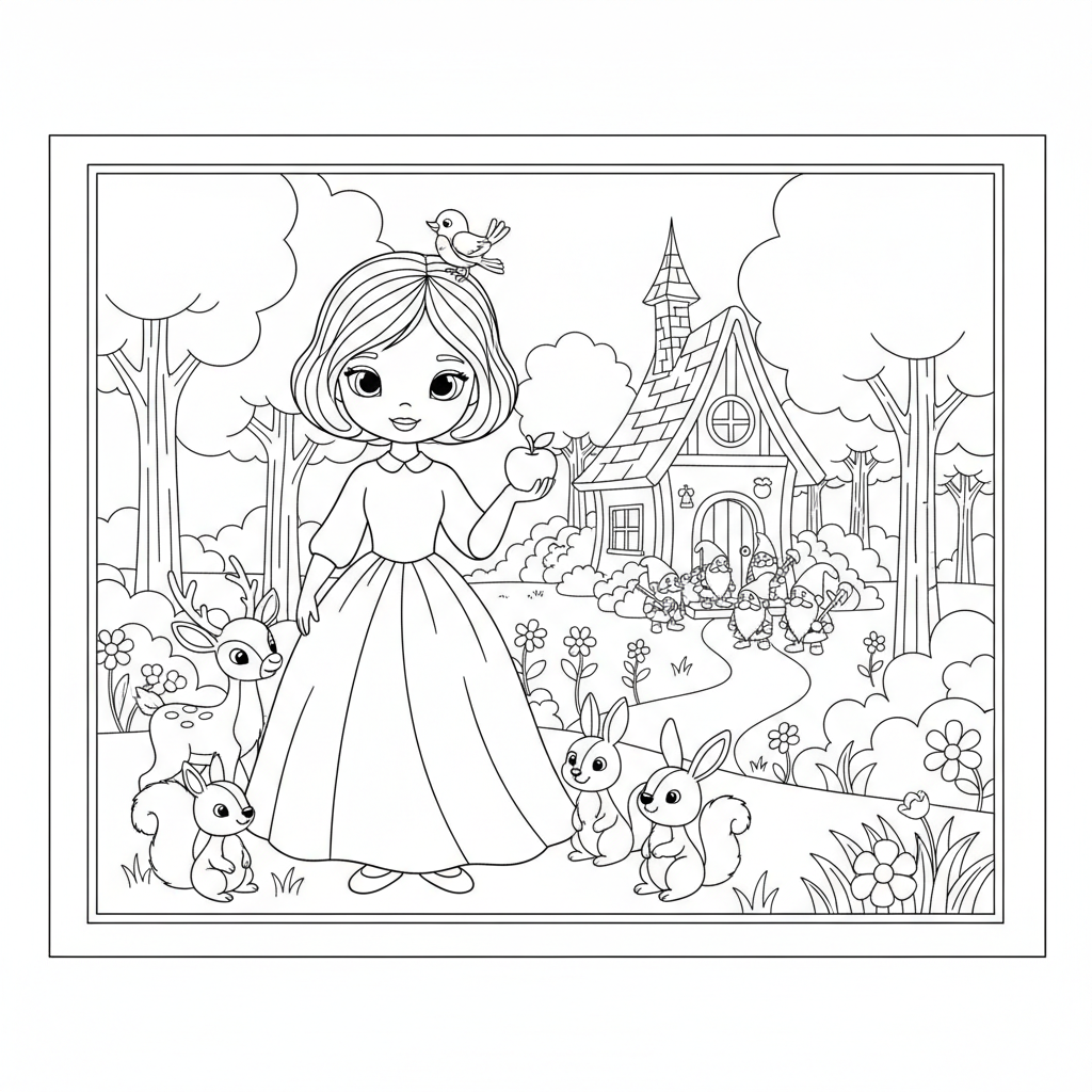 Coloriage coloriages blanche neige 1