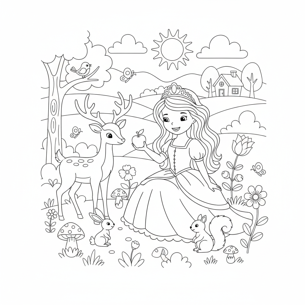 Coloriage coloriages blanche neige 3