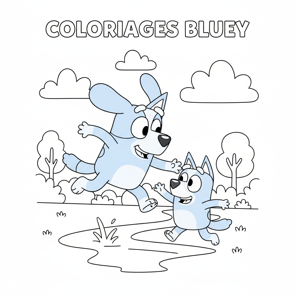 Coloriage coloriages bluey 5