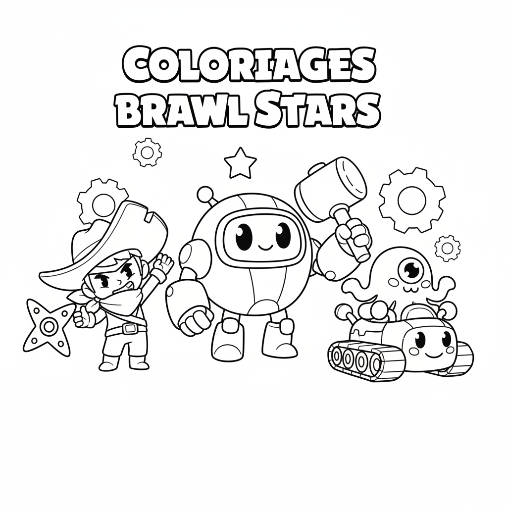 Coloriage Coloriages Brawl Stars Gratuit à Imprimer