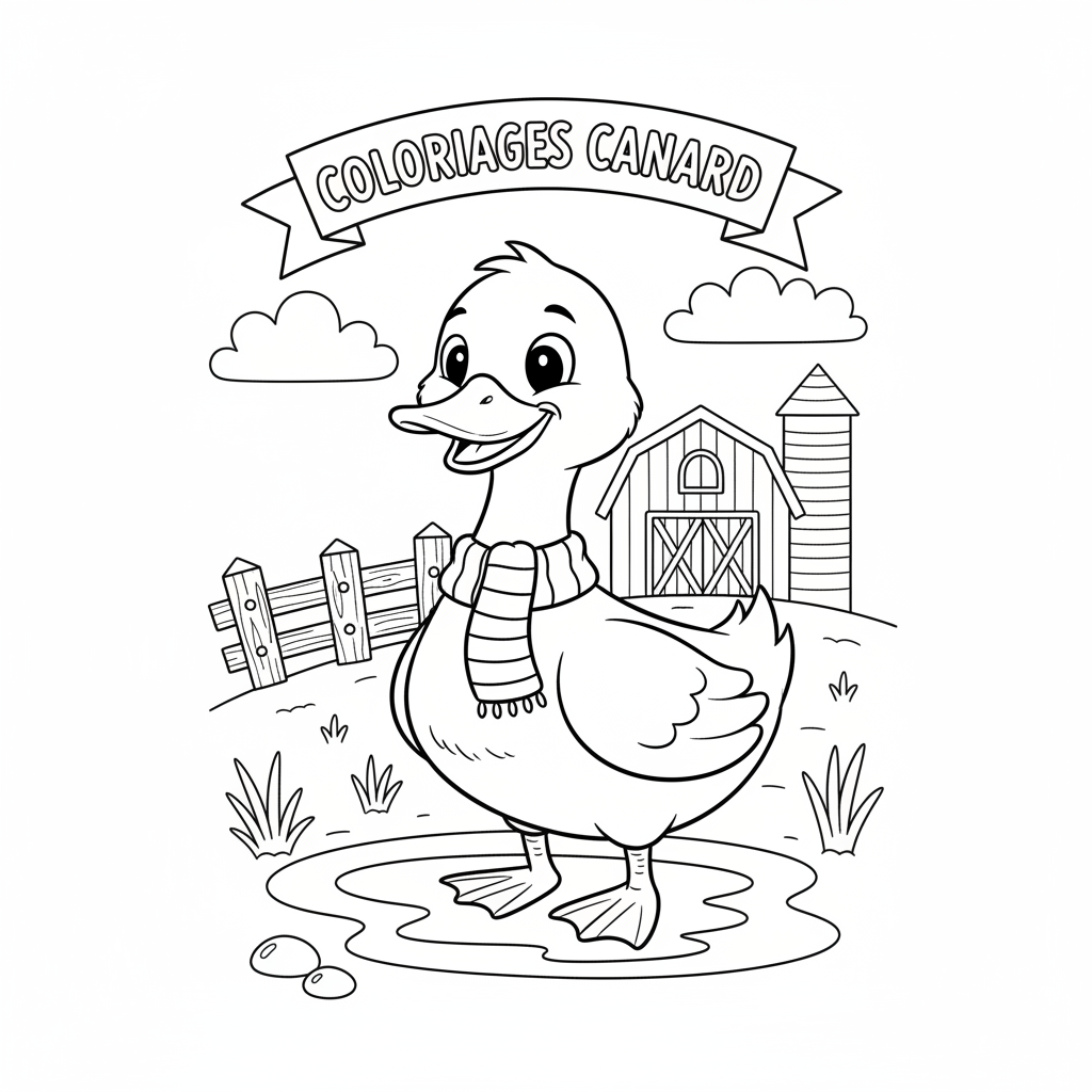 Coloriage coloriages canard 2