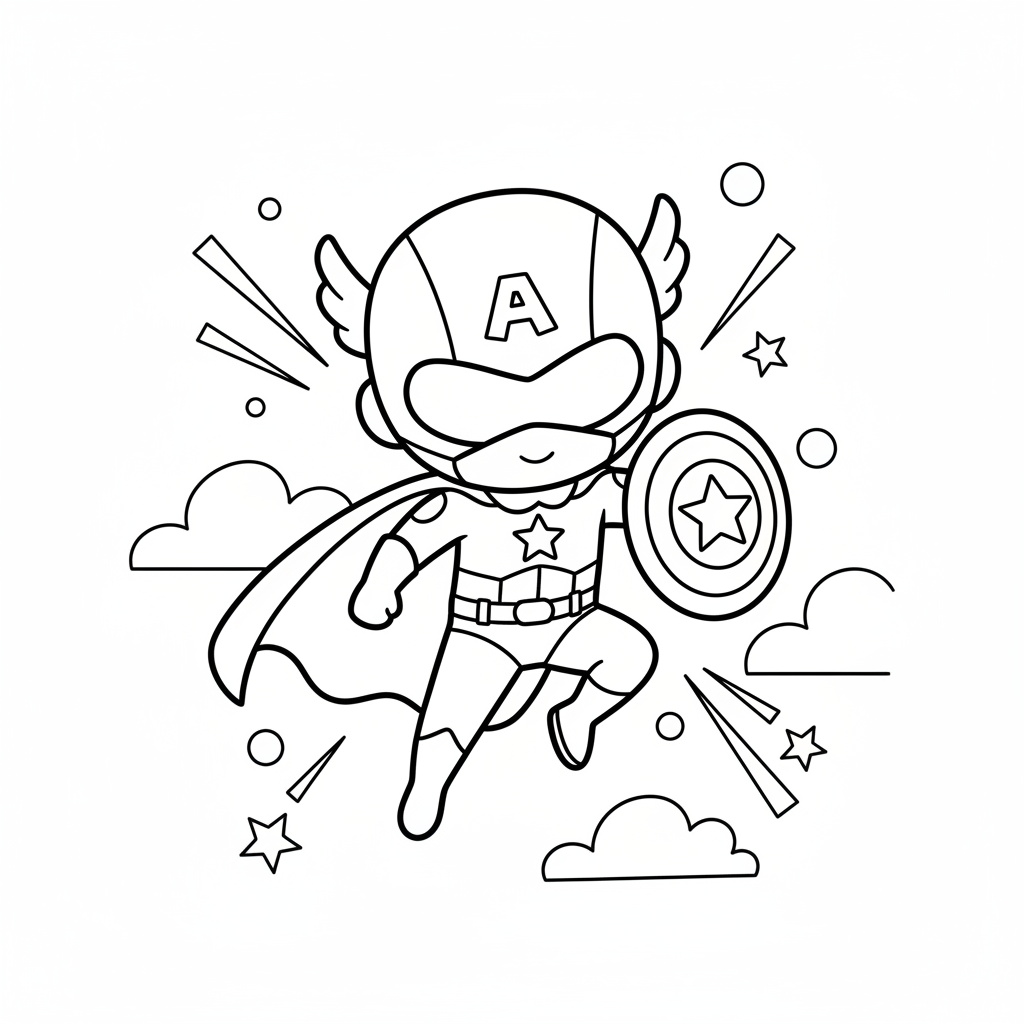 Coloriage coloriages captain america