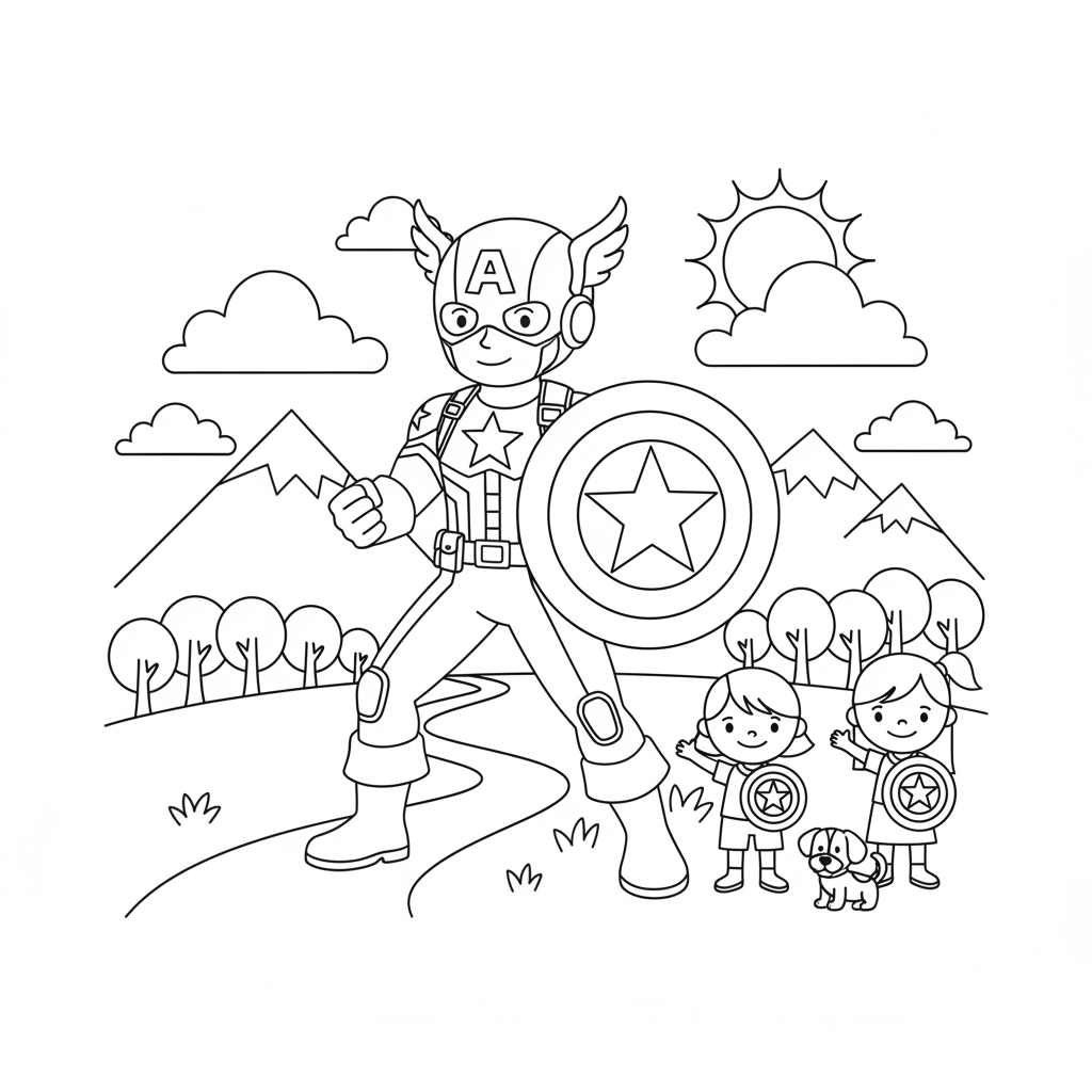 Coloriage coloriages captain america 3