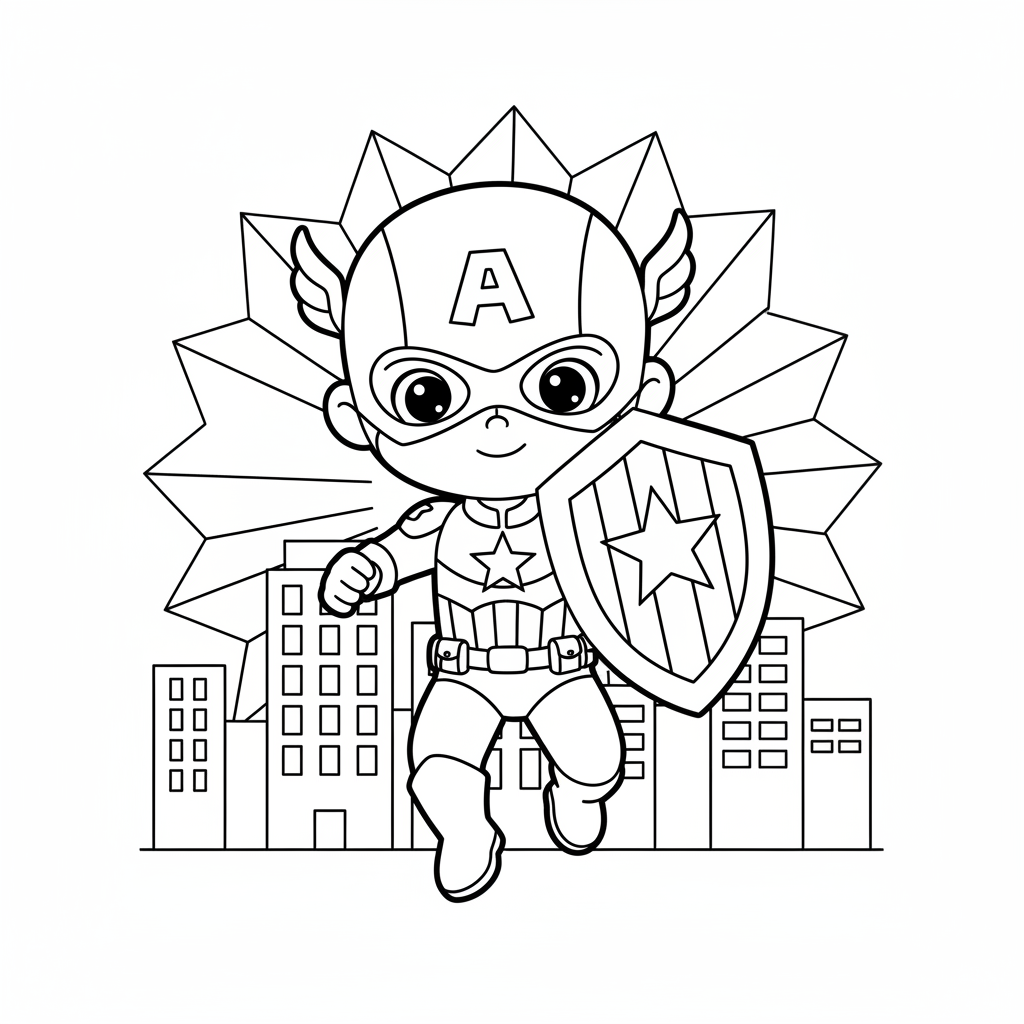 Coloriage coloriages captain america 4