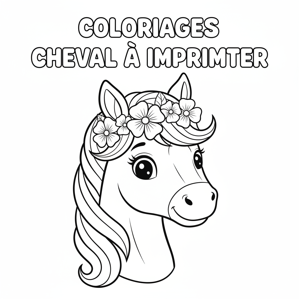 Coloriage coloriages cheval a imprimer 4