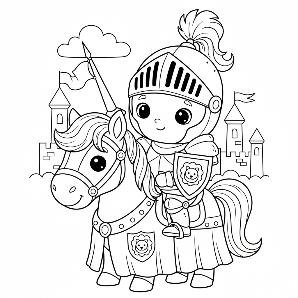 Coloriage coloriages chevaliers 4