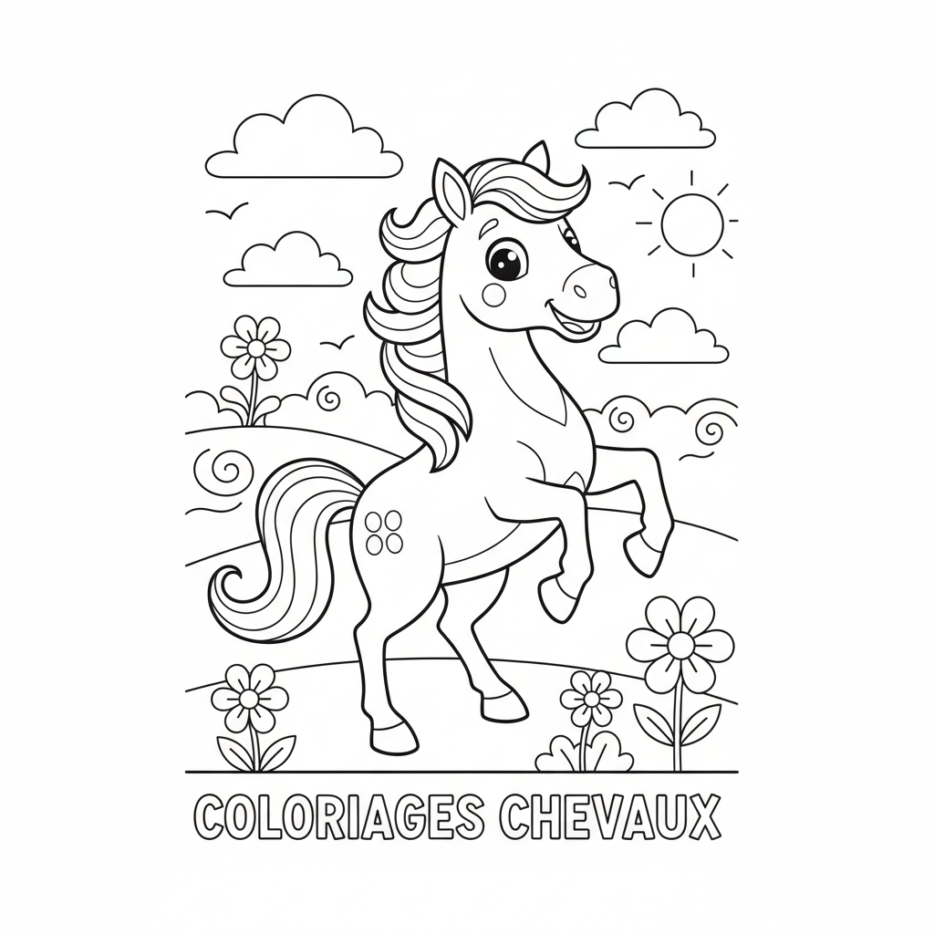 Coloriage coloriages chevaux 2