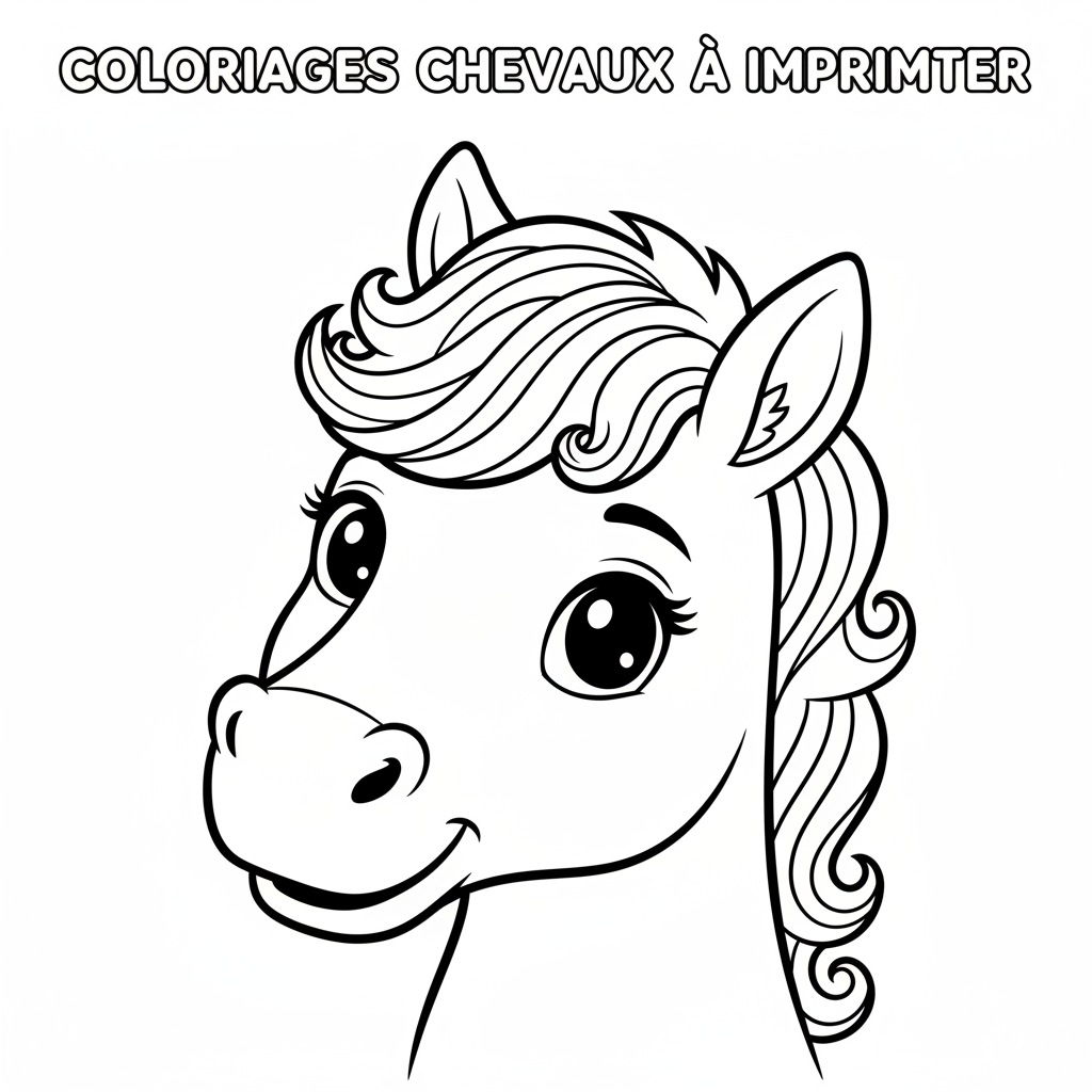 Coloriage coloriages chevaux à imprimer 4